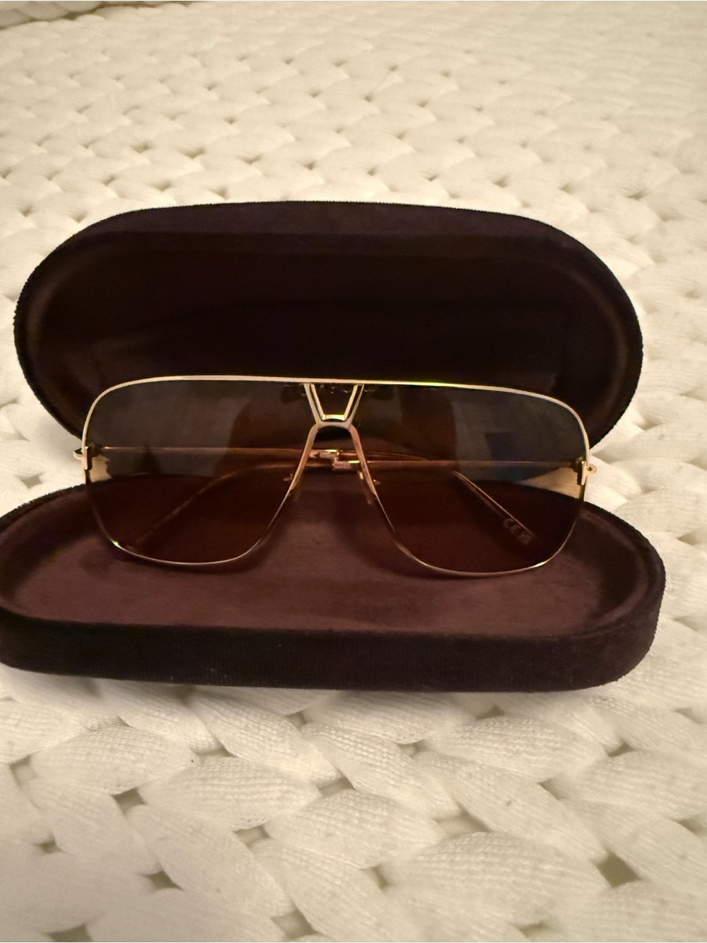 Tom Ford Gold Frame Brown Lens Sunglasses